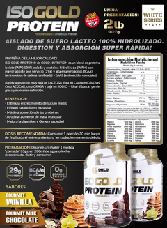 Iso Gold Protein 2lb Isolada E Hidrolizada - Gold Nutrition - OFF SUPLEMENTOS MICROCENTRO