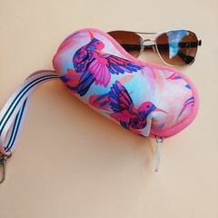 Porta Lentes Colibríes (Coral) - comprar online