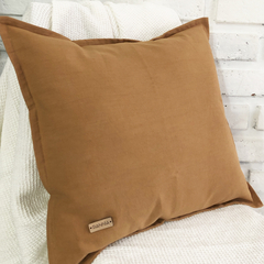 ALMOHADON PRAGA EN TUSOR DE 40 x 40 CANELA - comprar online