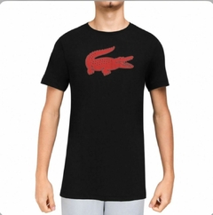 CAMISETA LACOSTE SPORT EM JÉRSEI RESPIRÁVEL COM ESTAMPA 3D DE CROCODILO