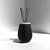 Difusor de Vidrio Bombé Negro Mate + Varillas de Bamboo Negras (460 CC) - comprar online
