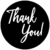 35 Stickers "Thank You" (Negro) - comprar online