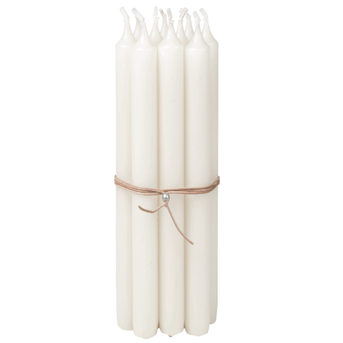 Set x 10 Velas Largas Lisas (Blancas)