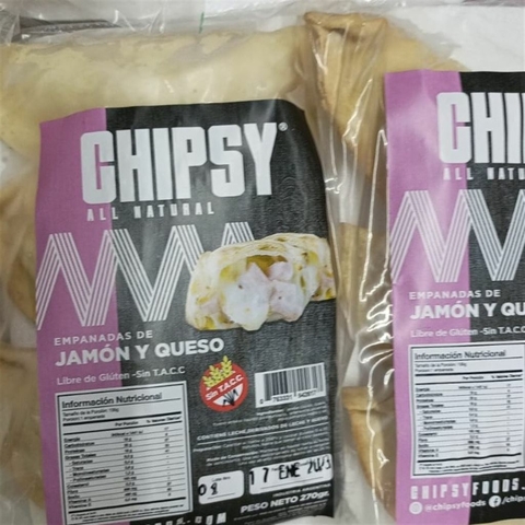 Empanadas de Jamon y Queso Sin TACC x 3 un. 270 gs. - Chipsy Food