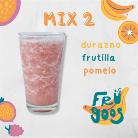 Smoothies Mix 2 (Durazno, Frutilla y Pomelo) x 150 gs. - Frugoos