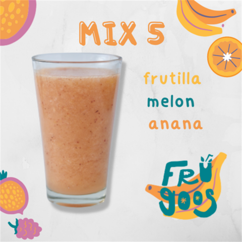 Smoothies Mix 5 (Melon, Anana y Frutilla) x 150 gs. - Frugoos