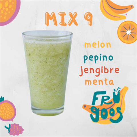 Smoothies Mix 9 (Melon, Menta, Pepino y Jengibre) x 150 gs. - Frugoos