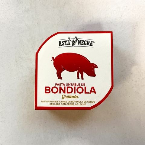 Pasta Untable de Bondiola de Cerdo Grillada con Crema de Leche 80 gs. - Asta Negra