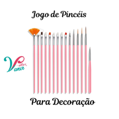 Jogo de Pincéis para Decoração - 15 Peças