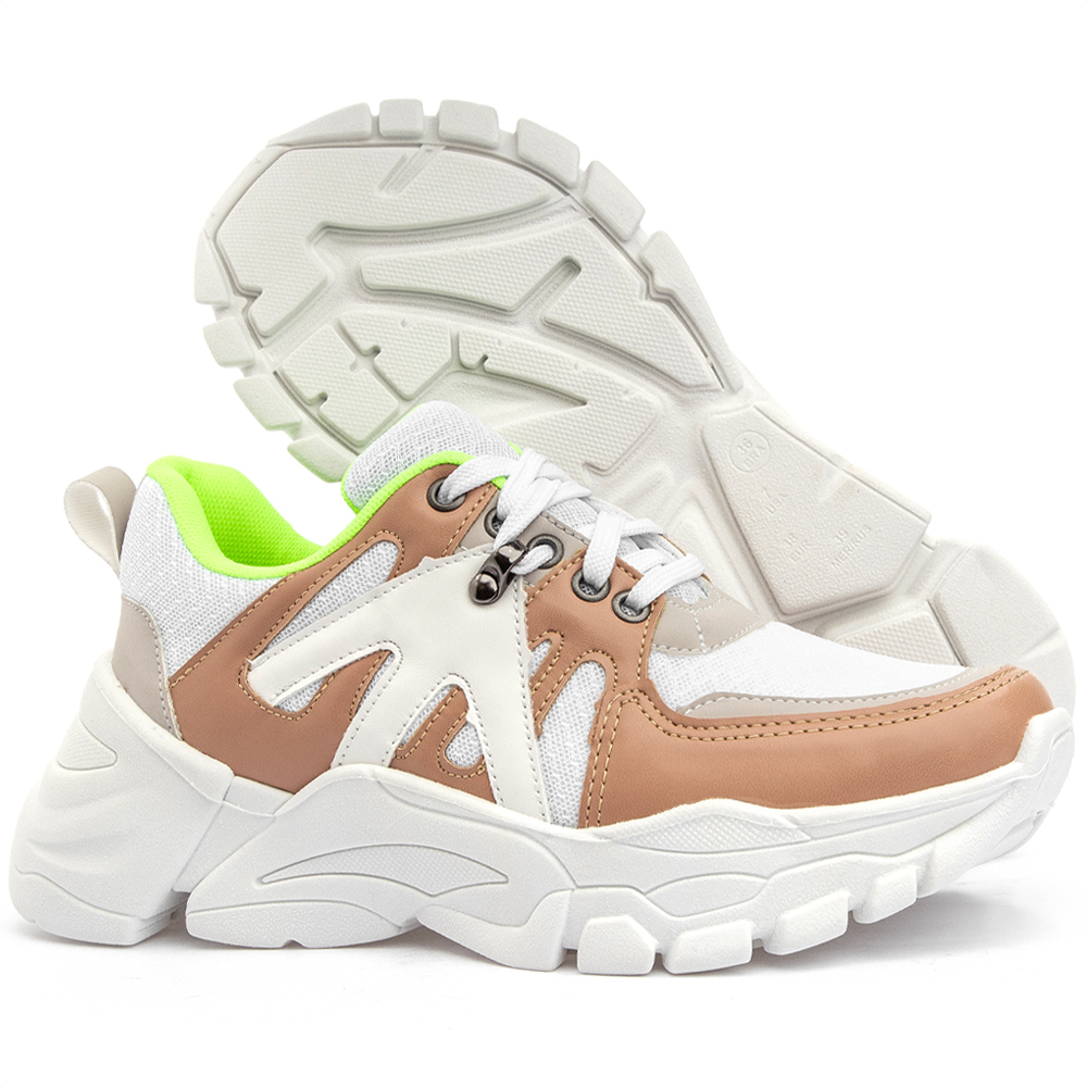 Tenis Feminino Sneaker Chunky Dad Plataforma Confort vel