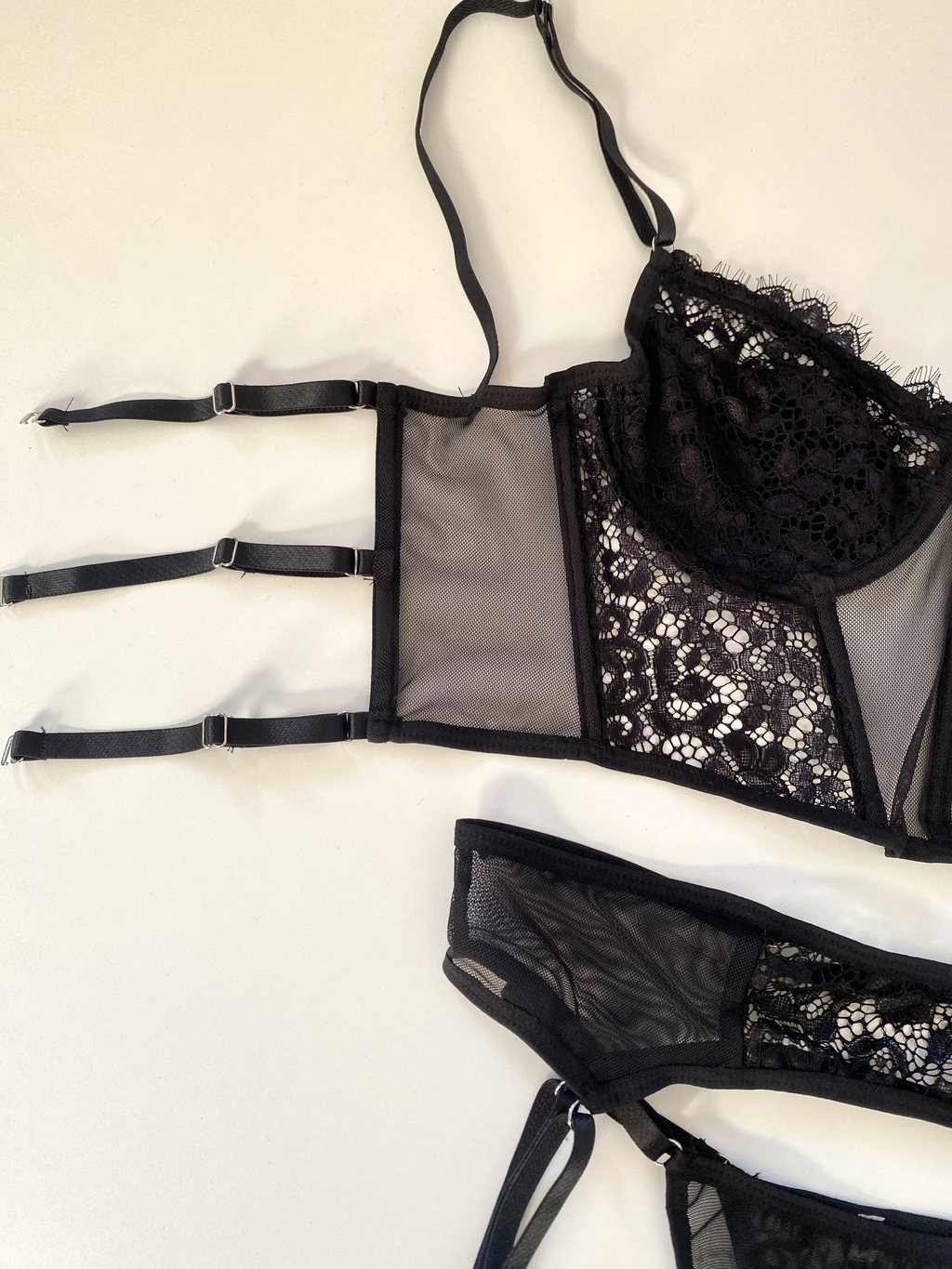 Lingerie Victorias Secret Corset Renda Preto