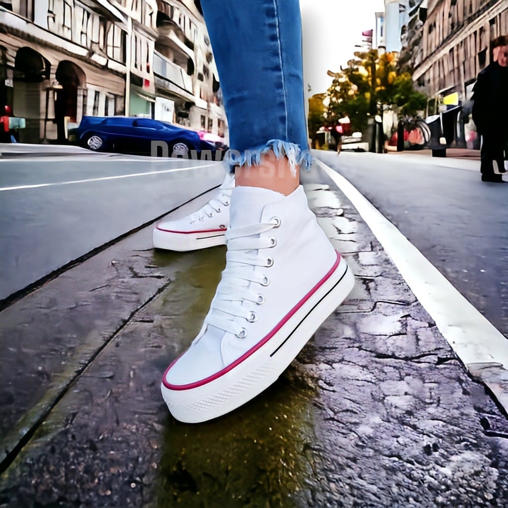 BOTA CONVERSE BLANCA PLATAFORMA Combinable con otro modelo