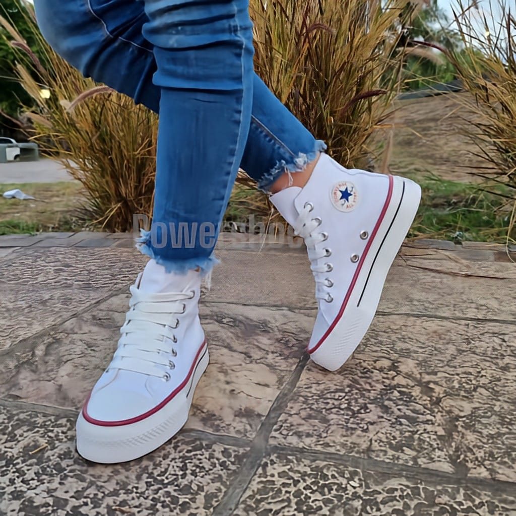 BOTA CONVERSE BLANCA PLATAFORMA(Combinable con otro modelo)