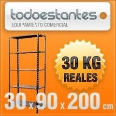 Estanterías Metálicas de 90x30x2mts Para 30Kg Reforzadas!