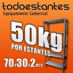 Estantería Metálica de 70x30X2mts Para 50kg Reforzadas!