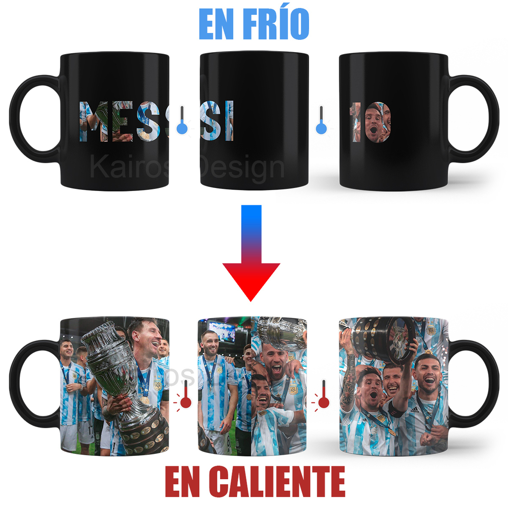 Taza mágica personalizada Messi Modelo 4