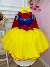 Vestido Infantil Branca de Neve Com Capa