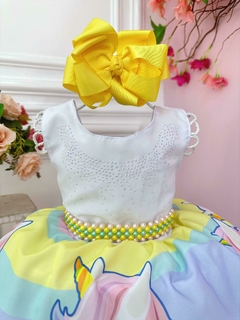 Vestido Infantil de Festa Aniversário Unicórnio Colorido - comprar online