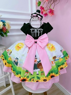 Vestido Infantil Mundo Bita Fazendinha Festas Luxo na internet