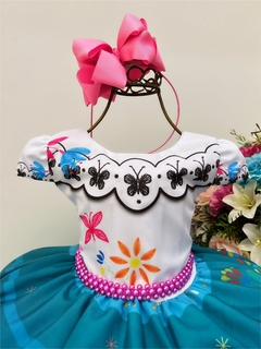 Vestido Infantil Mirabel Encanto Com Cinto De Pérolas - comprar online