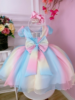 Vestido Infantil Chuva de Amor Bênçãos Com Cinto de Pérolas na internet