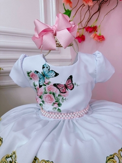 Vestido Infantil Jardim das Borboletas Encantado Princesas - comprar online