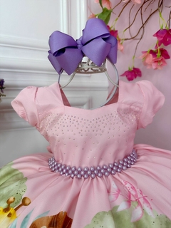 Vestido Infantil Rosa Bosque Safari - comprar online