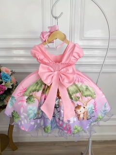 Vestido Infantil Rosa Bosque Safari - loja online