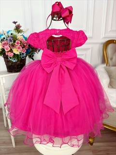 Vestido Infantil Pink Busto e Saia com Aplique de Borboletas na internet