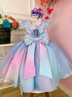 Vestido Infantil Sereia Colorido Cinto Pérolas na internet
