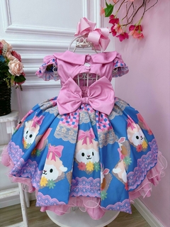 Vestido Infantil Rosa Fazendinha Bichos na internet