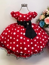 Vestido Infantil Fantasia Luxo Minnie Vermelho