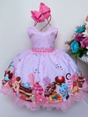 Vestido Infantil Doces Confeitaria Rosa Luxo Princesas