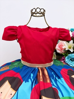 Vestido Infantil Chapeuzinho Vermelho Floral com Capuz - Gilerá Fashion