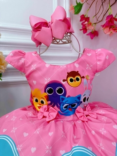 Vestido Infantil Bolofofos Rosa Chiclete Luxo Princesas - comprar online
