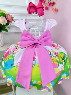 Vestido Infantil Cantinho dos Passarinhos Rosa Com Pérolas na internet