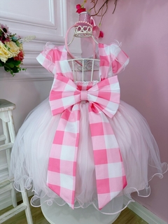 Vestido Infantil Palhacinha Rosa Com Pompons Coloridos na internet