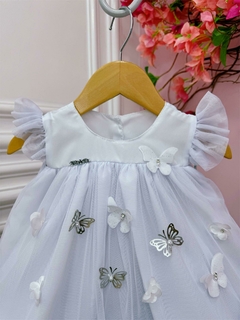 Vestido Infantil Bebê Branco Jardim Encantado Luxo - comprar online