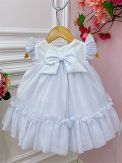 Vestido Infantil Bebê Branco Jardim Encantado Luxo na internet