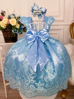 Vestido Infantil Festa Luxo Princesa Cinderela Realeza na internet