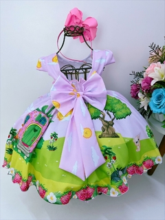 Vestido Infantil Moranguinho Rosa Festas Princesas na internet