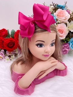 Tiara Infantil Luxo Laço Pink