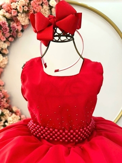 Vestido Infantil de Festa Vermelho Strass - comprar online