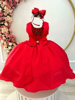 Vestido Infantil de Festa Vermelho Strass na internet