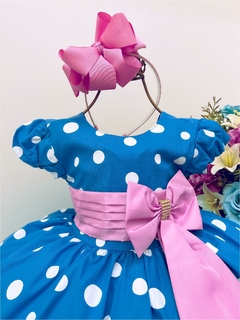 Vestido Infantil Galinha Pintadinha Rosa com Bolinhas Brancas - comprar online