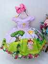 Vestido Infantil Moranguinho Rosa Festas Princesas