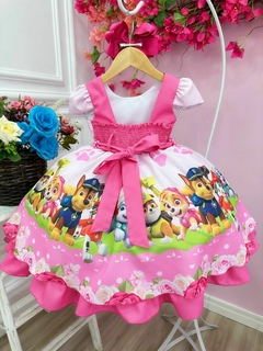 Vestido Infantil Rosa Patrulha Canina - loja online