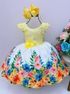 Vestido Infantil Amarelo Renda Jardim das Flores