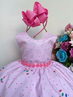 Vestido Infantil Doces Confeitaria Rosa Luxo Princesas - comprar online
