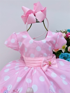 Vestido Infantil Galinha Pintadinha Rosa Bolinhas Brancas - comprar online